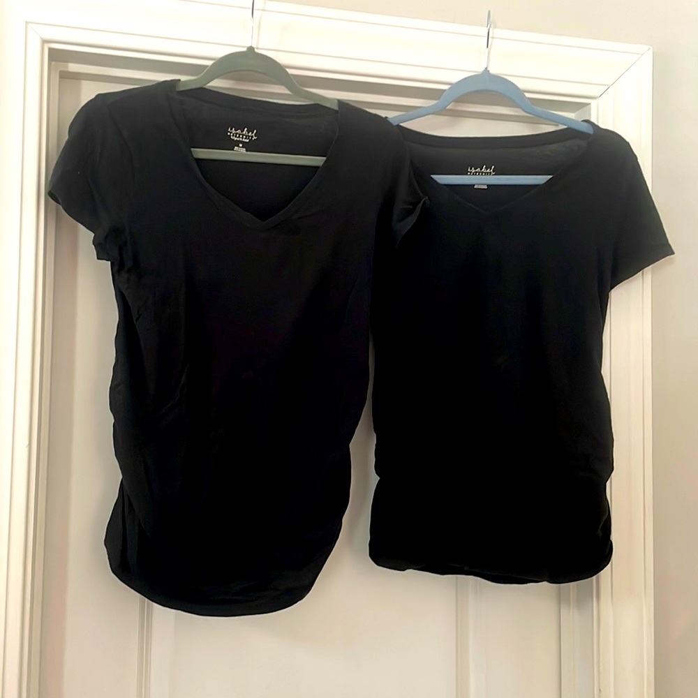 Black maternity t-shirt bundle size M set of 2 shirts